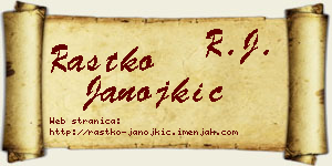Rastko Janojkić vizit kartica